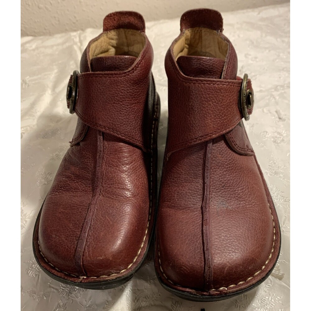 Alegria PG Lite Ankle Boot Womans 8.5 37 Maroon Leather - Picture 13 of 14